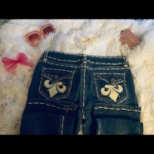 Miss Chic size 13 bling jeans.  Boot cut